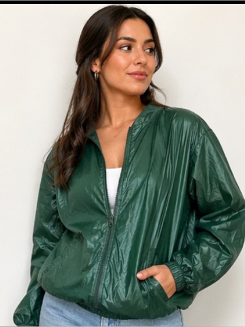 American apparel Emergency, lightweight rain jacket size large